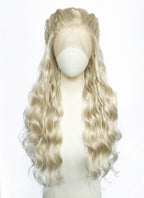 Game of Thrones Daenerys Targaryen Light Ash Blonde Braided Lace Front Synthetic Wig LF2209