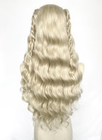 Game of Thrones Daenerys Targaryen Light Ash Blonde Braided Lace Front Synthetic Wig LF2209