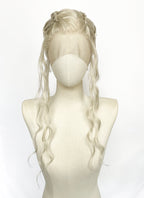 Game of Thrones Daenerys Targaryen Light Ash Blonde Braided Lace Front Synthetic Wig LF2210