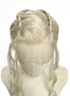 Game of Thrones Daenerys Targaryen Light Ash Blonde Braided Lace Front Synthetic Wig LF2210