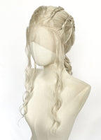 Game of Thrones Daenerys Targaryen Light Ash Blonde Braided Lace Front Synthetic Wig LF2210