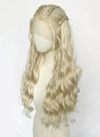 Game of Thrones Daenerys Targaryen Light Ash Blonde Braided Lace Front Synthetic Wig LF2211