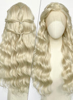 Game of Thrones Daenerys Targaryen Light Ash Blonde Braided Lace Front Synthetic Wig LF2212