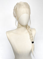 House of the Dragon Rhaenyra Targaryen Platinum Blonde Braided Lace Front Synthetic Wig LF2216