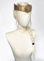 House of the Dragon Rhaenyra Targaryen Platinum Blonde Braided Lace Front Synthetic Wig LF2216