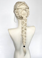 House of the Dragon Rhaenyra Targaryen Platinum Blonde Braided Lace Front Synthetic Wig LF2216