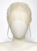 House of the Dragon Rhaenyra Targaryen Platinum Blonde Braided Lace Front Synthetic Wig LF2216