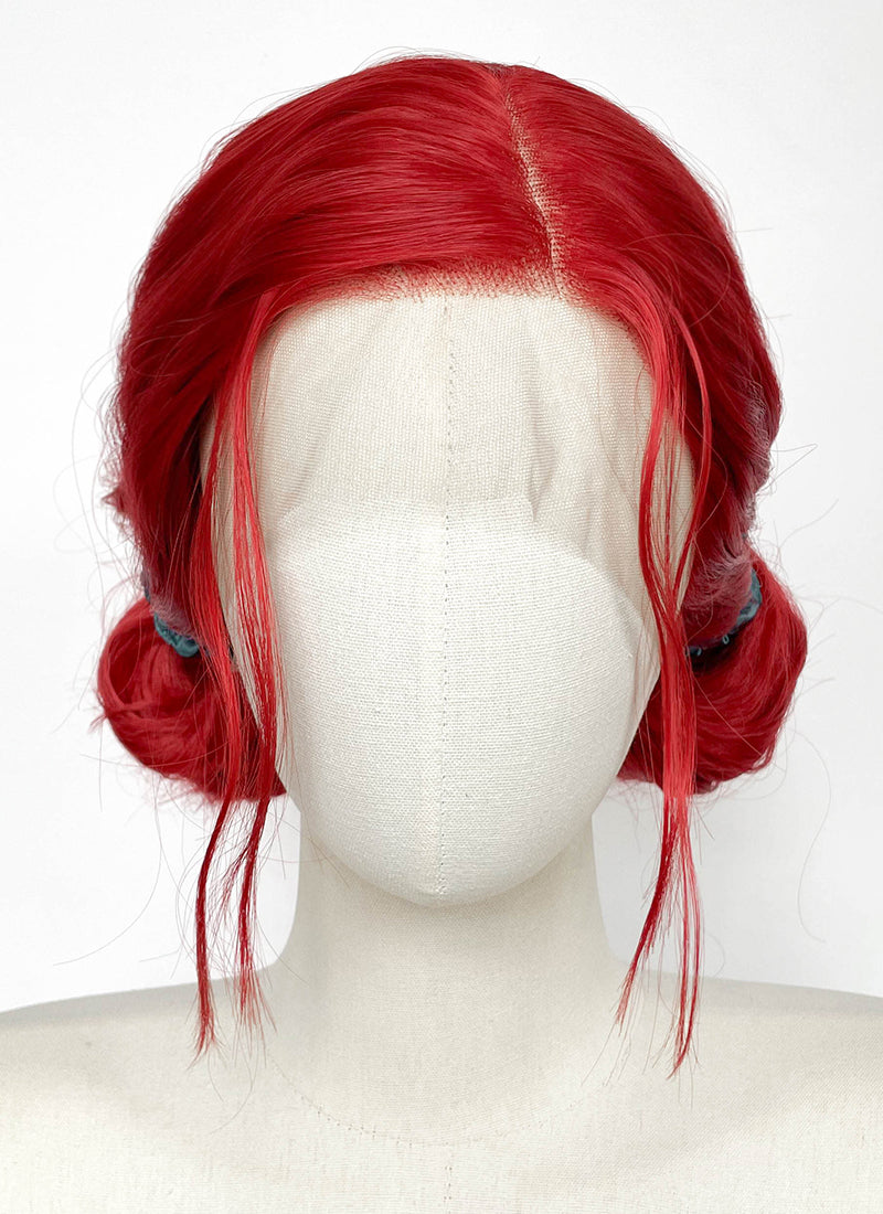 The Witcher 3 Triss Merigold Red Braided Lace Front Synthetic Wig LF2218