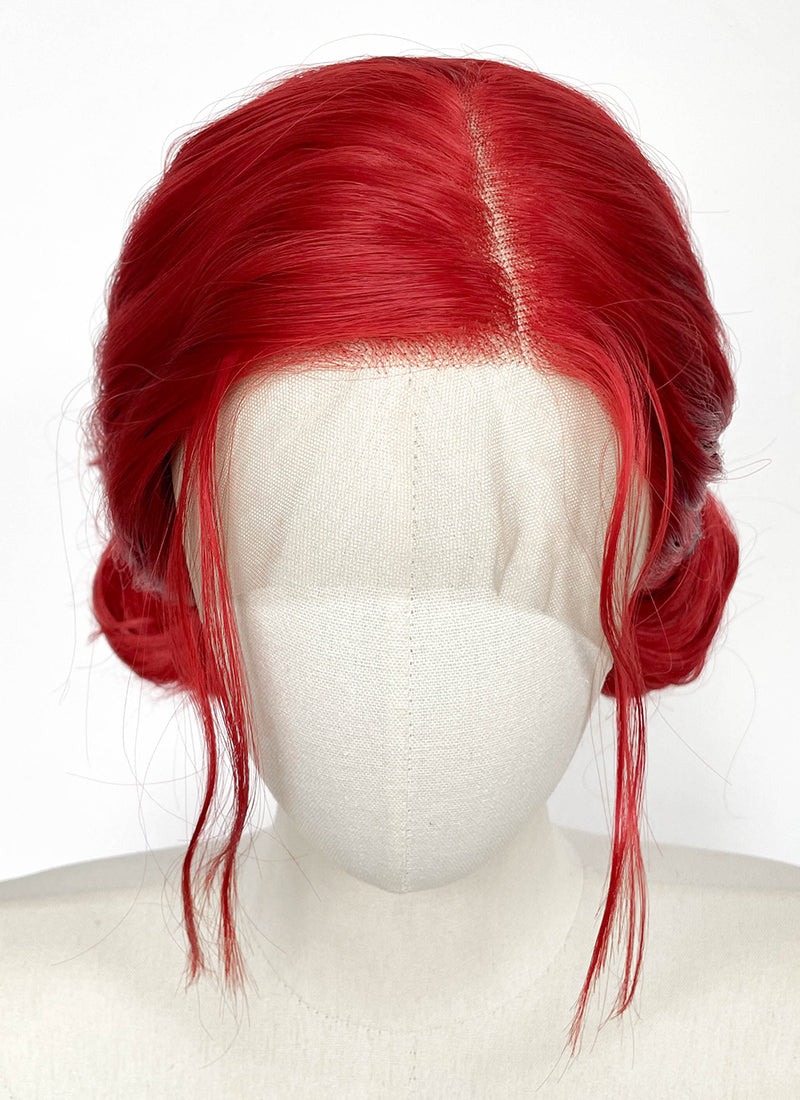 The Witcher 3 Triss Merigold Red Braided Lace Front Synthetic Wig LF2218
