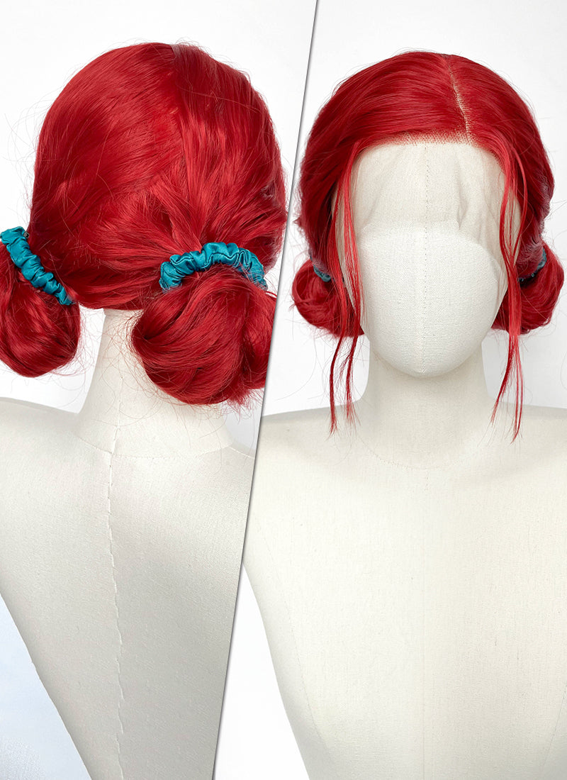 The Witcher 3 Triss Merigold Red Braided Lace Front Synthetic Wig LF2218