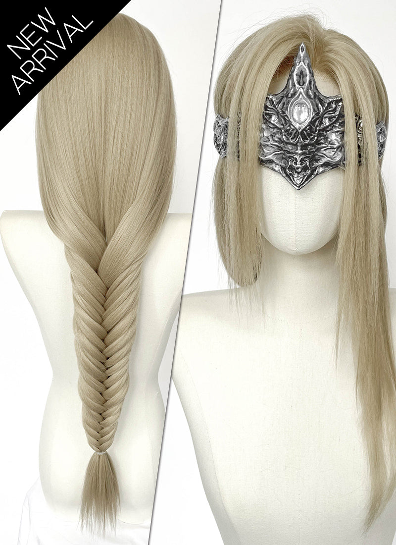 Dark Souls III Fire Keeper Ash Blonde Braided Lace Front Synthetic Wig LF2219