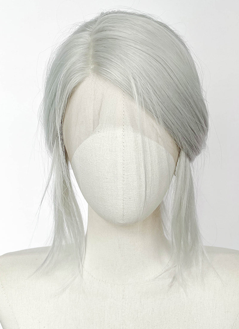 The Witcher 3 Ciri Yaki Silver Grey Braided Lace Front Synthetic Wig LF2220