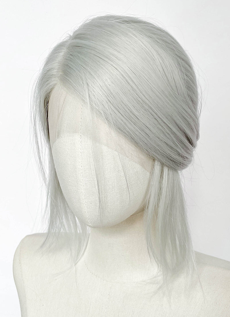The Witcher 3 Ciri Yaki Silver Grey Braided Lace Front Synthetic Wig LF2220