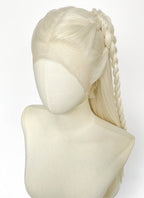 House of the Dragon Rhaenyra Targaryen‌ Platinum Blonde Braided Lace Front Synthetic Wig LF2221