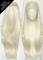 House of the Dragon Rhaenyra Targaryen‌ Platinum Blonde Braided Lace Front Synthetic Wig LF2221