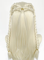 House of the Dragon Rhaenyra Targaryen‌ Platinum Blonde Braided Lace Front Synthetic Wig LF2221