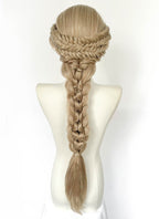 Mixed Blonde Braided Yaki Lace Front Synthetic Wig LF2222