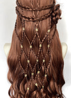 Reddish Brown Braided Lace Front Synthetic Wig LF2224