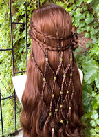 Reddish Brown Braided Lace Front Synthetic Wig LF2224