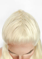 House Of Dragon Daemon Targaryen Platinum Blonde Braided Lace Front Synthetic Men's Wig LF2225