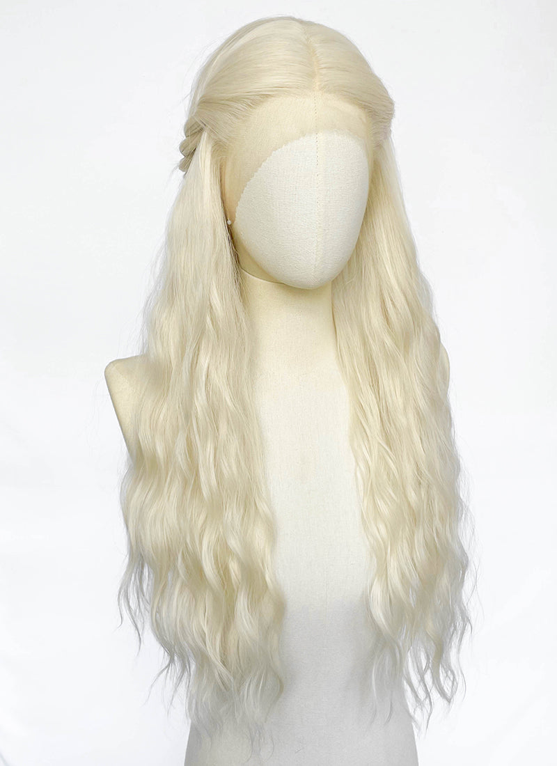 House of the Dragon Helaena Targaryen Platinum Blonde Braided Lace Front Synthetic Wig LF2228