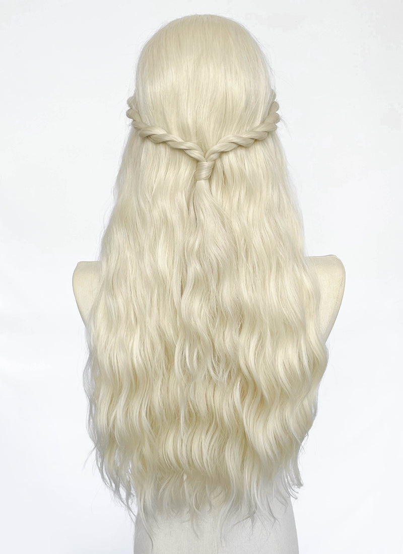 House of the Dragon Helaena Targaryen Platinum Blonde Braided Lace Front Synthetic Wig LF2228