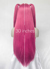 KPop Demon Hunters Mira Yaki Hot Pink Braided 13" x 6" Lace Top Synthetic Wig LF2513