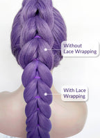 KPop Demon Hunters Rumi Pastel Purple Braided Lace Front Synthetic Wig LF2515