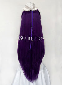 The Apothecary Diaries Jinshi Purple Braided Lace Front Synthetic Men's Wig LF2517