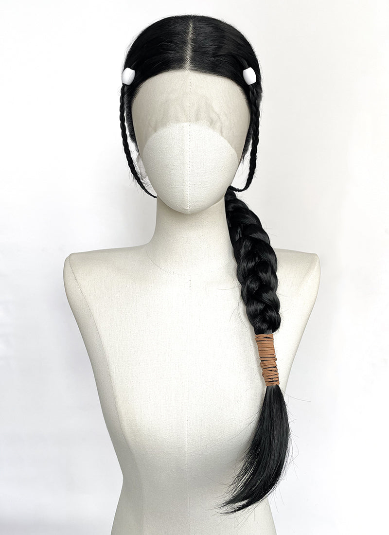 Avatar: The Last Airbender Jet Black Braided Lace Front Synthetic Hair Wig LF2521