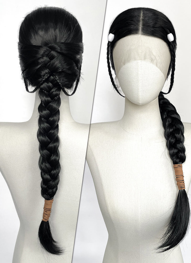 Avatar: The Last Airbender Jet Black Braided Lace Front Synthetic Hair Wig LF2521