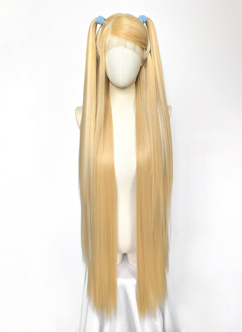 Winx Club Stella Yaki Blonde With Light Highlights‌ Braided 13" x 6" Lace Top Synthetic Wig LF2522