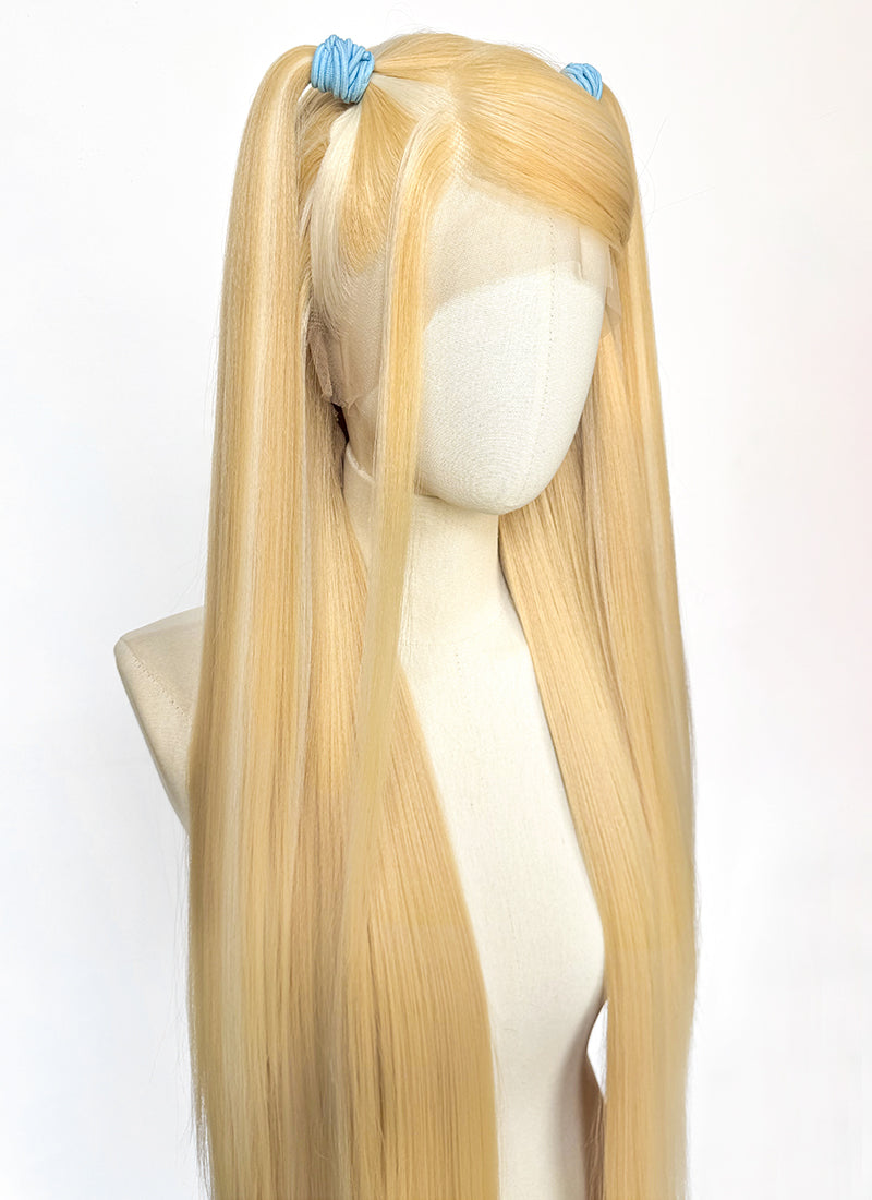 Winx Club Stella Yaki Blonde With Light Highlights‌ Braided 13" x 6" Lace Top Synthetic Wig LF2522