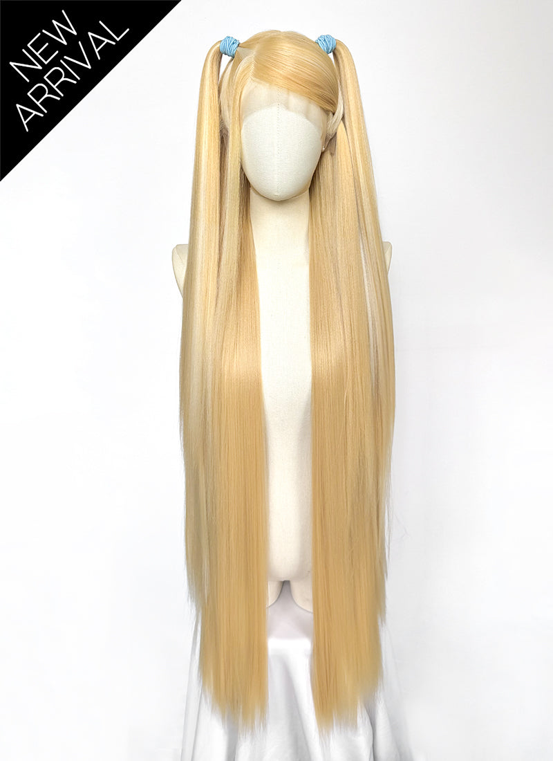 Winx Club Stella Yaki Blonde With Light Highlights‌ Braided 13" x 6" Lace Top Synthetic Wig LF2522