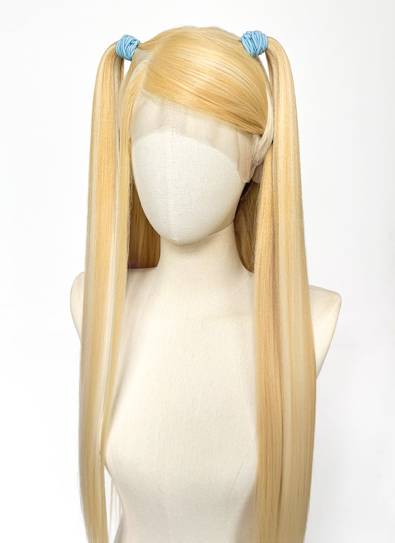 Winx Club Stella Yaki Blonde With Light Highlights‌ Braided 13" x 6" Lace Top Synthetic Wig LF2522