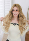 Balayage Blonde With Brown Roots Wavy Lace Front Synthetic Wig LF3306