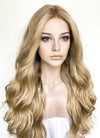 Balayage Blonde With Brown Roots Wavy Lace Front Synthetic Wig LF3306
