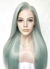 Ash Light Green Straight Lace Front Kanekalon Synthetic Wig LF3327