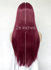 Burgundy Red Straight Lace Front Kanekalon Synthetic Hair Wig LF3335