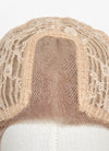 Pinkish Blonde Straight Layered Hush Cut Lace Front Synthetic Hair Wig LF3354