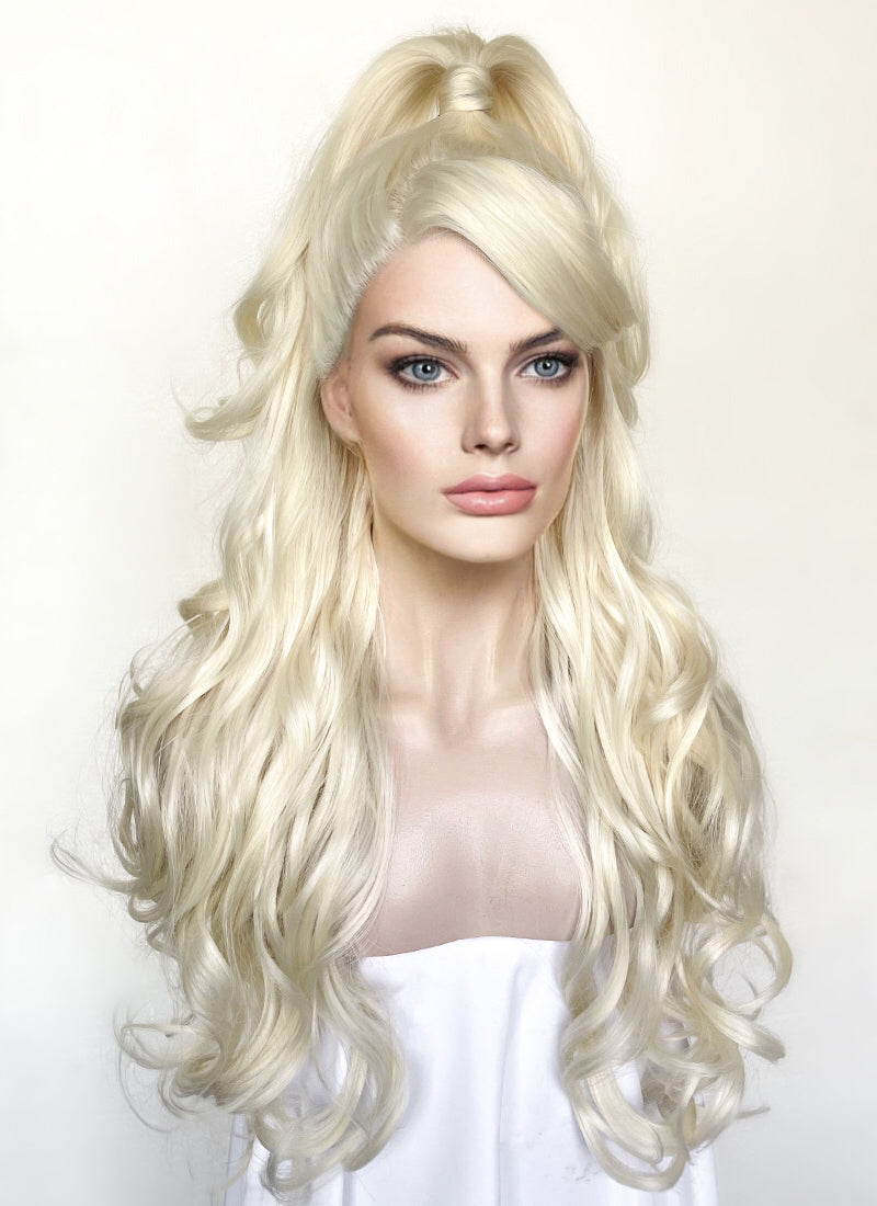 Light Blonde Wavy Lace Front Synthetic Wig LF5151