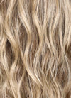 Balayage Blonde Highlights Money Piece Wavy Lace Front Kanekalon Synthetic Wig LF6001