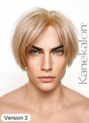 Resident Evil 4 Leon S. Kennedy Brunette Blonde Straight Lace Front Kanekalon Synthetic Wig LF6009