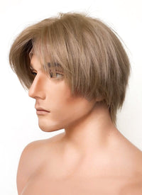 Resident Evil 4 Leon S. Kennedy Brunette Blonde Straight Lace Front Kanekalon Synthetic Men's Wig LF6009