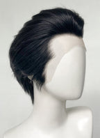 Yakuza Like a Dragon Kazuma Kiryu Black Straight Slicked Back Lace Front Synthetic Men's Wig LF6010B
