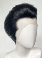 Yakuza Like a Dragon Kazuma Kiryu Black Straight Slicked Back Lace Front Synthetic Men's Wig LF6010B