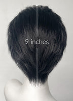 Yakuza Like a Dragon Kazuma Kiryu Black Straight Slicked Back Lace Front Synthetic Men's Wig LF6010B