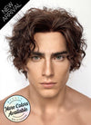 Wonka Timothée Chalamet Brunette Spiral Curly Lace Front Synthetic Hair Men's Wig LF6054