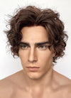 Wonka Timothee Chalamet Brunette Spiral Curly Lace Front Synthetic Hair Men's Wig LF6054