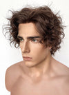 Wonka Timothee Chalamet Brunette Spiral Curly Lace Front Synthetic Hair Men's Wig LF6054